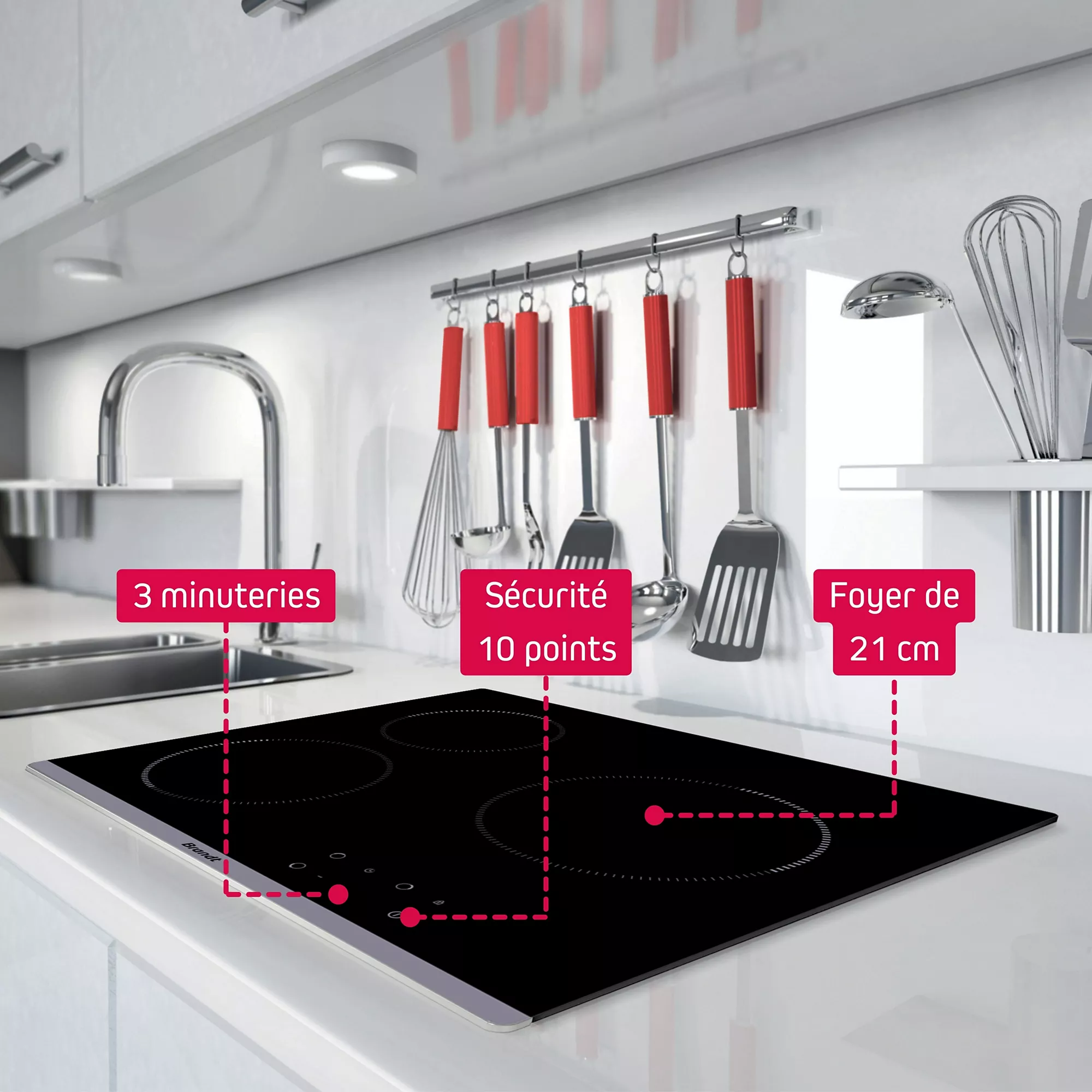 Plaque vitrocéramique Brandt BPV2320B – Image 4