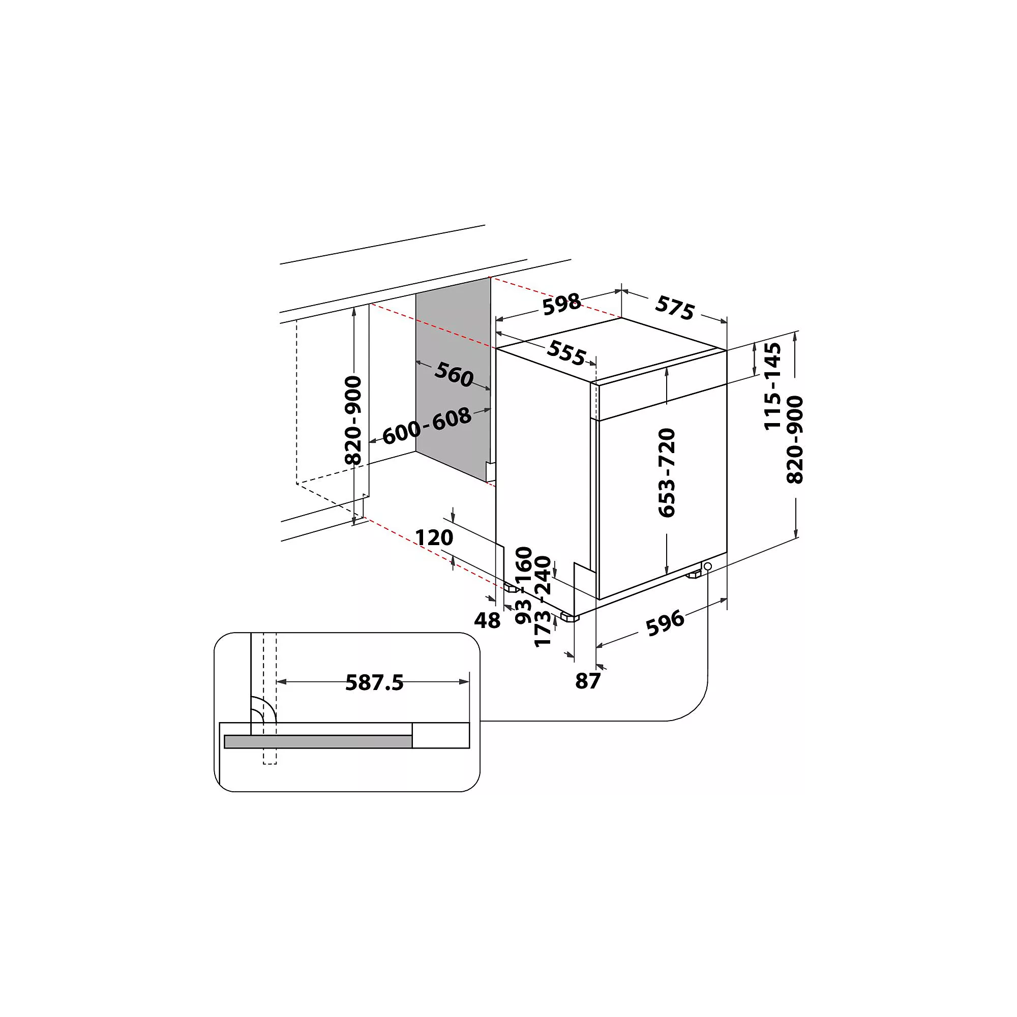 Lave vaisselle encastrable WHIRLPOOL WD0BD851AX – Image 13