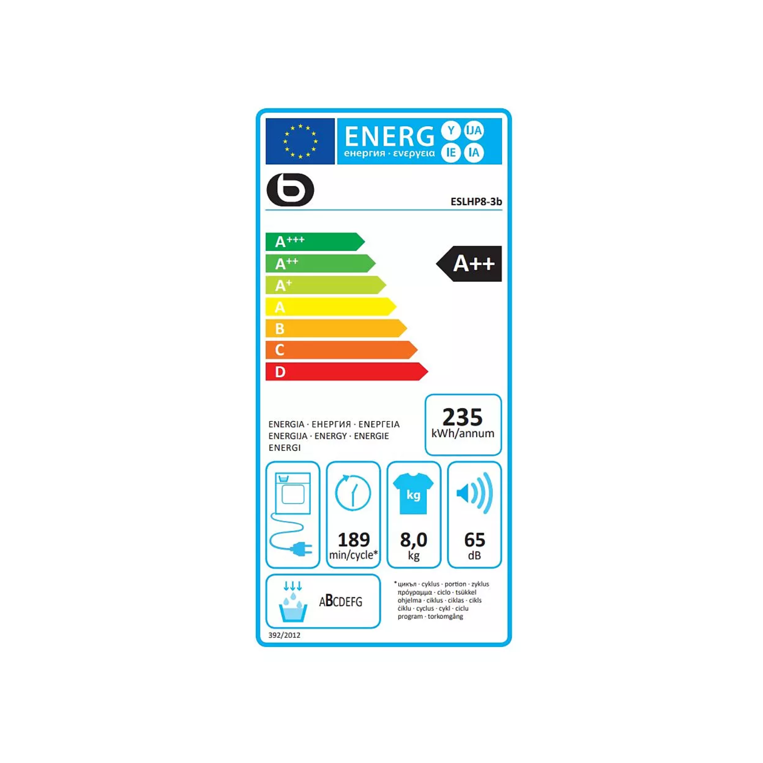Sèche Linge Pompe à Chaleur – ESSENTIELB – ESLHP8-3b -PRIX USINE – Image 4