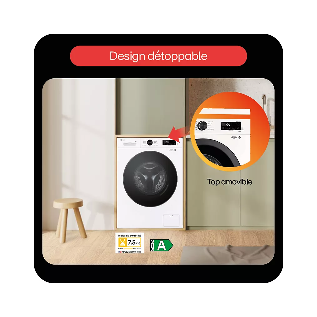 Lave linge hublot LG F94N15WHS – Image 9